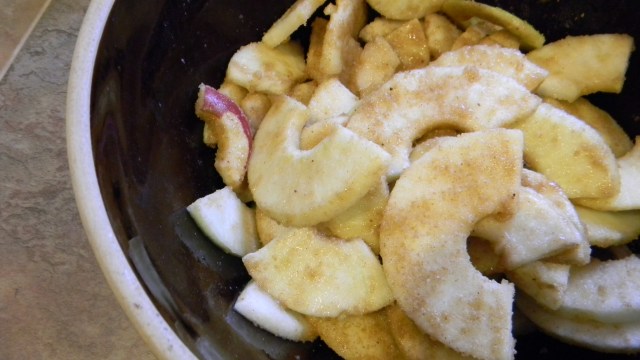 Prepared filling ready to go.